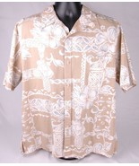 Cooke Street Hawaiian Short Sleeve Shirt-XL-Floral-Tan-Button Up-Honolul... - €30,07 EUR