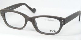 Ogi Innovation 7139 152 Brushed Brown Wood Eyeglasses Glasses 51-18-145mm Japan - £73.05 GBP