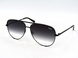 Quay Australia HIGH KEY Oversized Aviator Sunglasses, Black / Black Fade #C40 - £31.61 GBP