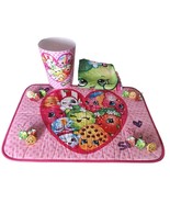 2013 Shopkins Bath Mat Wastebasket Shower Curtain &amp; Hooks Y2k GenZ kids ... - $31.90 CAD