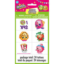 Shopkins 4 Tattoo Sheets (24 total) Birthday Party Tattoos - £1.65 GBP