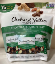 Orchard Valley Harvest Chocolate Raisin Nut Trail Mix Peanuts Almonds 15 1oz Bag - £9.41 GBP