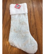 Christmas White stocking Snow flake Ships N 24h - $22.80 CAD