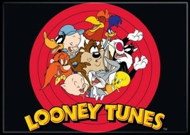 Looney Tunes Group In A Circle Logo Image Refrigerator Magnet NEW UNUSED - £3.18 GBP