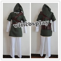 The Legend of Zelda Twilight Princess Link Suit Cosplay Costume Dark Link outfit - £72.36 GBP+