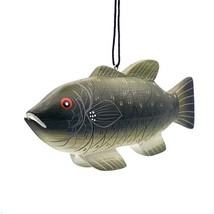 Bass Fish Fair Trade Nicaragua Balsa Wood Handmade Handcrafted Hanging Ornament - £13.41 GBP