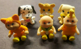 Cabbage Patch Kids and Pets Mini Figures Gumball Charms Prizes Toys Lot of 6 - £7.98 GBP