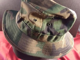 NWOT MADE IN USA HAT SUN HOT WEATHER BOONIE JUNGLE TYPE II WOODLAND BDU ... - $20.65