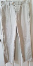 John W. Nordstrom Mens Pants Wrinkle Free Chino Khaki Beige  32/32 Supima Cotton - £12.57 GBP