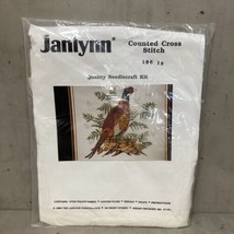 Janlynn Counted Cross-Stitch Kit 106 18 Pheasant Bird 1993 NOS Sealed Fall Color - $29.69