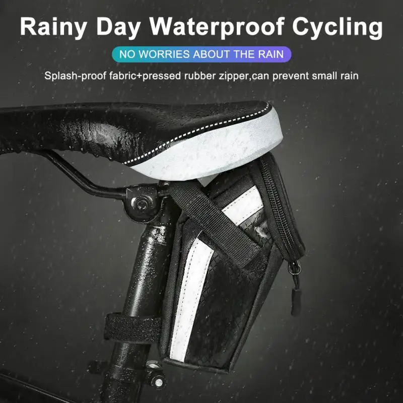 Sporting Portable Bicycle Saddle Bag Mountain Bike Storage Seat Bag Waterproof C - £23.90 GBP