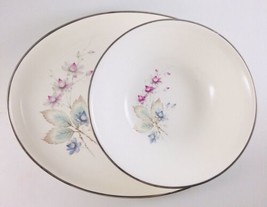  Floral Dinnerware Cottage Chic Décor Shabby &amp; Chic Vintage Sabin platter bowl - $28.66