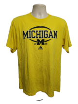 Adidas 2008 University of Michigan Go Blue Adult Medium Yellow TShirt - £11.68 GBP
