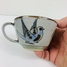 Ken Edwards Pottery Coffee Cup Mug #G El Palomar Mexico Art Blue Bird Flowers - £19.45 GBP