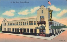 Dalhart Texas Tx ~ De Sota Hotel-Coffee Shop-Spanish Stile ~ Vintage Cartolina - £8.74 GBP