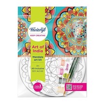 Art of India Mandala Art,Acrylic Paints 6 Shades,Set of 2 Round Brushes - $20.67