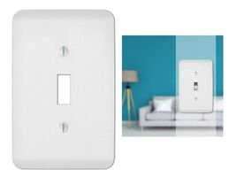 Toggle Wallplate 1-Gang Stamped Steel, Textured, White - Amerelle 635TW ... - $0.99