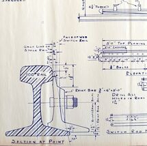 1980 Railroad Bangor Aroostook Switch Rail Graduated Riser Blueprint F26... - $37.96