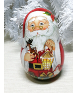 Roly Poly Tumbler Wooden Matryoshka Santa Claus Deer Nesting Doll Musica... - $116.25 CAD