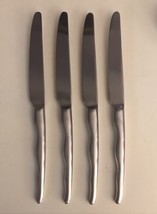 Retroneu Currents 18/10 Stainless Lot of 4 Dinner Knives 9.5&quot; Everyday Flatware - £22.99 GBP