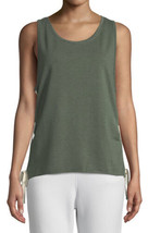 NWT Womens Sundays Olive Green Felicity Drawstring-Side Tank Top Sz 3 Large - £15.94 GBP