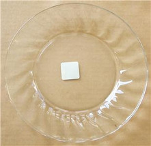 Arcoroc Clear Glass Swirl Design Large Dinner Plates -New- Made In France - £11.00 GBP