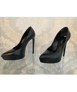 YVES SAINT LAURENT BLACK PLATFORM SHOES - $297.99