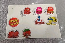 Vintage 80’s Diamond Toy Maker PAC-MAN Puffy Googly Eyes Sticker Sheet -... - $277.54 MXN