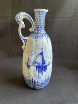 antique Dutch Delft ceramic vase  / pitcher  . Marked bottom - £47.01 GBP