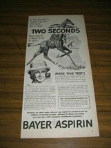 1951 Print Ad Bayer Aspirin Giraffe Running in Africa - £8.45 GBP