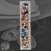 Letter I Multicolor Rhinestone Iron On Patch Applique Embellishment - $5.50 CAD