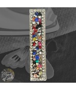 Letter I Multicolor Rhinestone Iron On Patch Applique Embellishment - $4.00