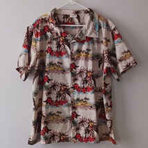 Men Barefoot in Paradise Aloha Royals Casual Hawaiian Shirt XL Resortwear Toucan - £19.93 GBP