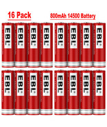 16Pcs 14500 Battery 800Mah Li-Ion 3.7V Rechargeable Batteries For Led Torch - £39.50 GBP