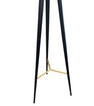 Mid Century Modern Tripod Floor Lamp Black Brass 61" Tall w Shade MCM image 7