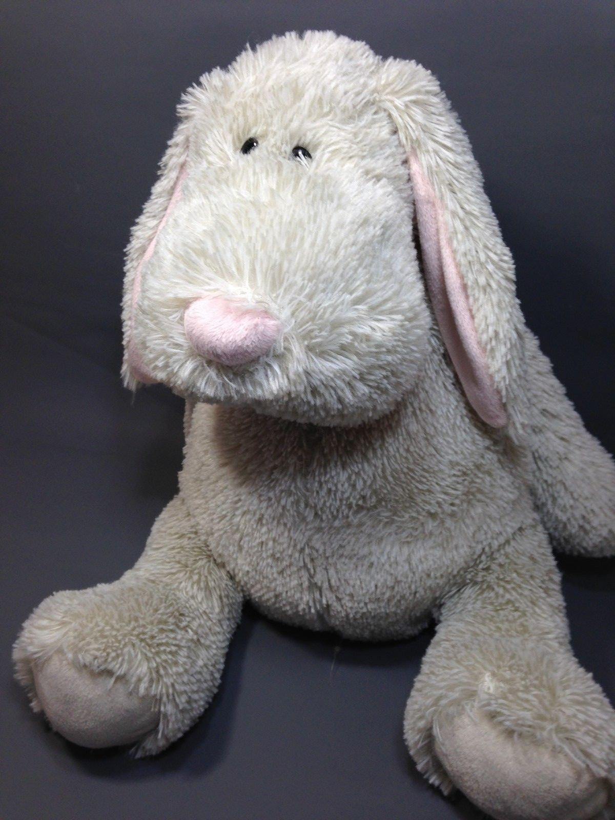Primary image for Gund G Plush Puppy Dog RARE Pink Nose Soft Stuffed Animal Lovey Toy 18" HTF