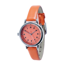 Backwards Ladies Watch Elegant Watch Orange Face &amp; Strap Free Shipping W... - £35.31 GBP