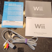 Wii Operations Manual &amp; OEM Genuine Nintendo Wii AV Video Cable RVL-009 - £7.81 GBP