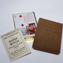 VTG Gypsy Witch Fortune Telling Playing Cards Suede Box Instructions 52C... - $51.95