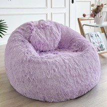 Liferevo Fluffy Faux Fur Bean Bag Chair Cover (No Filler),, Ombre Lavender - €39,49 EUR