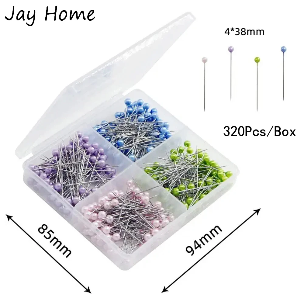 Sporting 320PCS Sewing Pins 1.5inch Colored Ball Straight Pins Decorative Quilti - £23.90 GBP
