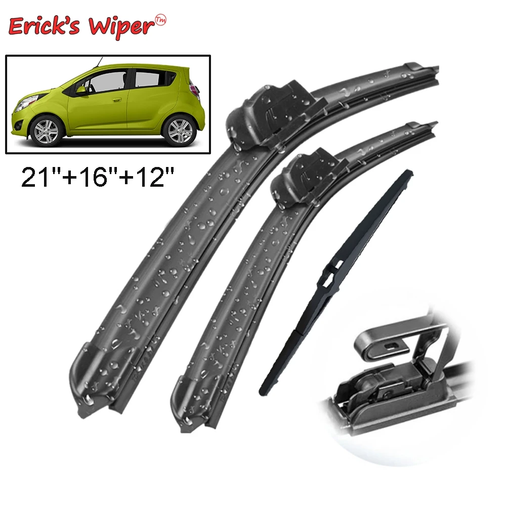 Erick&#39;s Wiper Front &amp; Rear Wiper Blades Set Kit For Chevrolet Spark M300 2009 - - £18.47 GBP