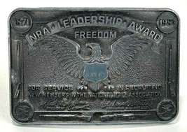 Vtg NRA Leadership Award Belt Buckle-Recruiting Award 1983 - £9.58 GBP