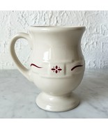 Longaberger Pottery Grandmug Footed Latte Cup Woven Traditions Red - €24,79 EUR