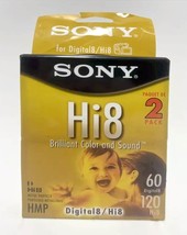 Sony Hi8 60 min Digital8 120 min Hi8 HMP Cassette Tape - 2 Pack - £25.35 GBP