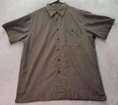 David Taylor Shirt Men XL Multi Striped Short Sleeve Pocket Collared Button Down - £8.18 GBP