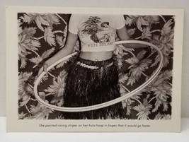 Marcia Resnick Fiji Island Hula Hoop Girl 1980 Grass Skirt Postcard N11 - £31.89 GBP