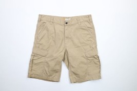 Vintage Carhartt Mens Size 36 Spell Out Relaxed Fit Ripstop Cargo Shorts Beige - £34.91 GBP