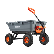 VEVOR Garden Cart, Handy Wheelbarrow with 800 lbs Load Capacity, 10" Wheels - $103.99