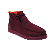 Men's TAYNO Wallabee Style Chukka Boots Soft Micro Suede MOJAVE S Wine image 8